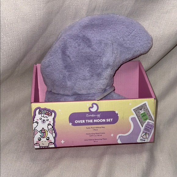The Creme Shop Other - Over the Moon Set The Creme Plush Makeup Bag with Hand Creme and Makeup Wipes
